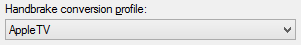 6. Handbrake conversion profile
