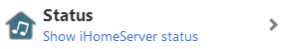 8. Shows iHomeServer Status information and allows
you to start and stop iTunes