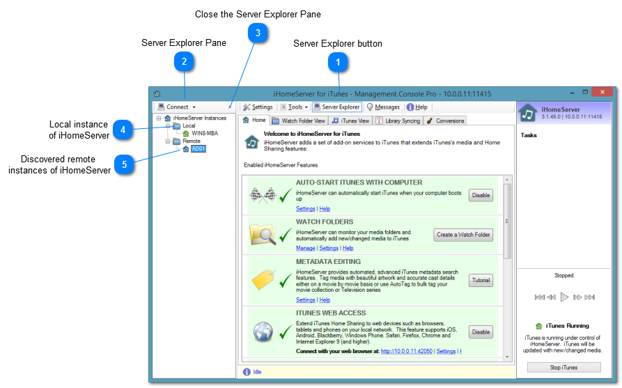 iHomeServer Remote Management