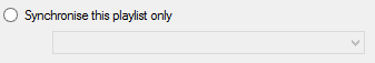 3. Synchronise this playlist only option
