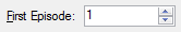 2. First episode drop down